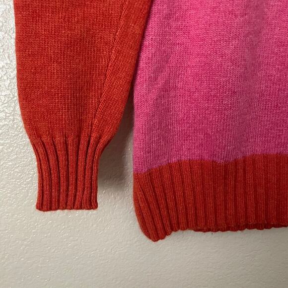 Sundance Sweater Womens Small‎ Pink Orange Wool Cashmere Knit Pockets Retro Boho - Picture 9 of 13